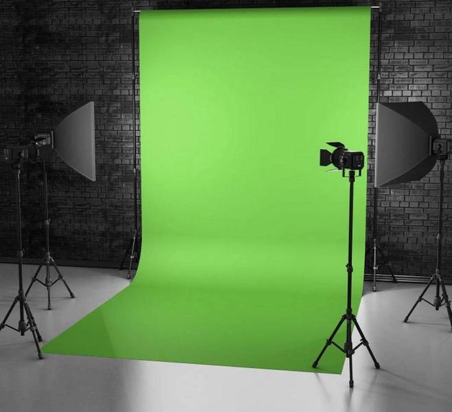 Imagem de Tecido Fundo Infinito Chroma Key Algodão Verde 1.8X2.8M