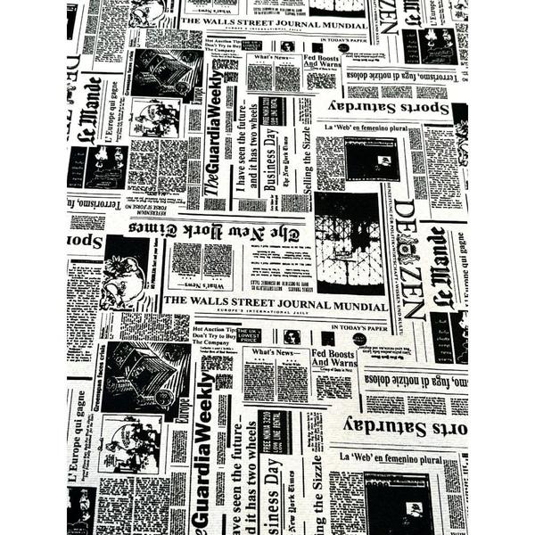 Imagem de Tecido Jacquard Estampado Jornal - 1,40m de Largura