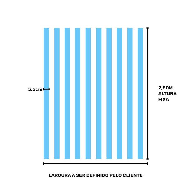 Imagem de Tecido Jacquard Estampado Listrado Azul Bebê - 2,80m de Altura (Desenho Sentido Largura)