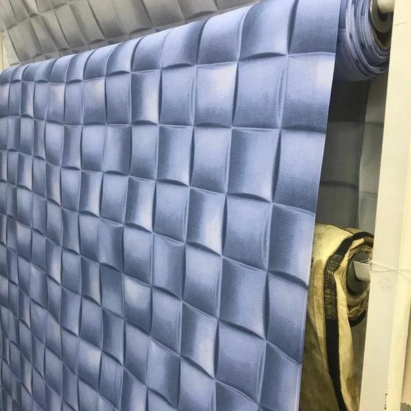 Imagem de Tecido Jacquard Estampado Textura 3D Azul - 2.80m de Largura