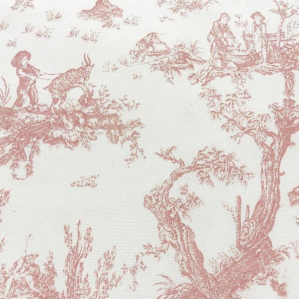 Imagem de Tecido Jacquard Estampado Toile de Jouy Rose - 2,80m de Largura