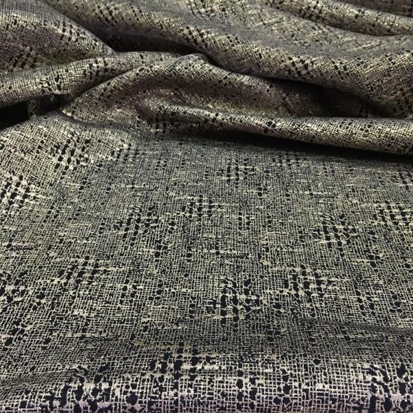 Imagem de Tecido Jacquard Texturizado Com Dourado Mt