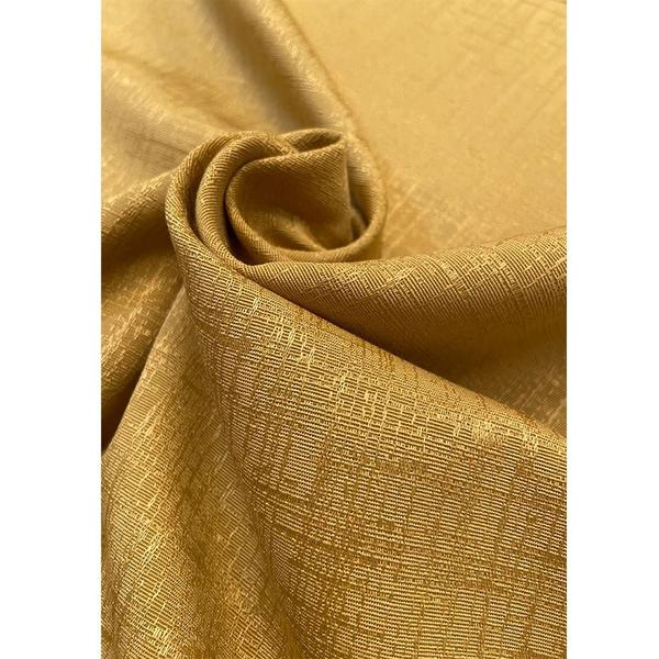 Imagem de Tecido Jacquard Tradicional Falso Liso Dourado Ouro Vibrante - 2,80m de Largura