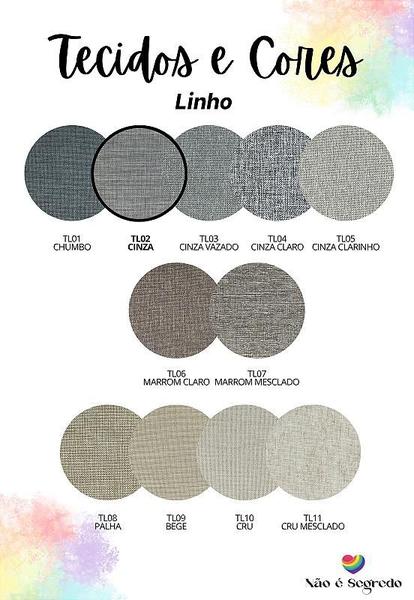 Imagem de Tecido Linho Linked cor Cinza 1mt x 140cm Não é Segredo