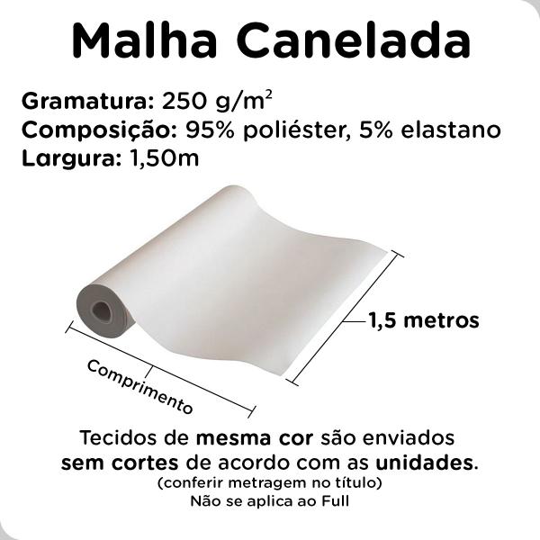 Imagem de Tecido Malha Canelada Liso 1m x 1,50m