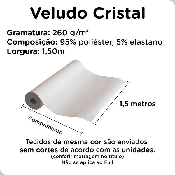 Imagem de Tecido Malha Veludo Cristal Liso 1m x 1,50m