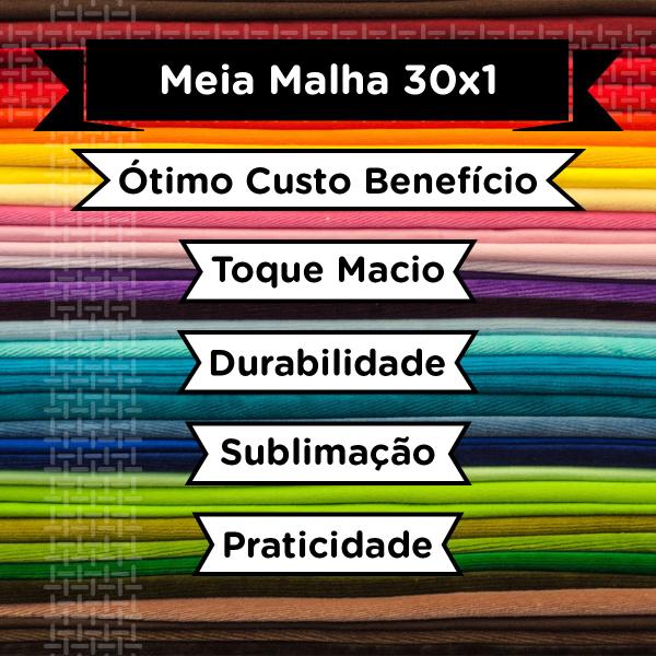 Imagem de Tecido Meia Malha 30x1 Liso 1m X 0,90m Tubular