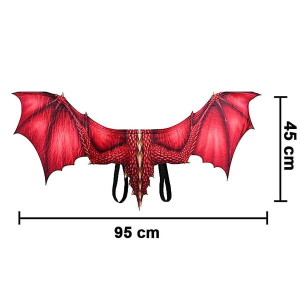 Imagem de Tecido não tecido adulto Cosplay Props Dragon Wings vermelho