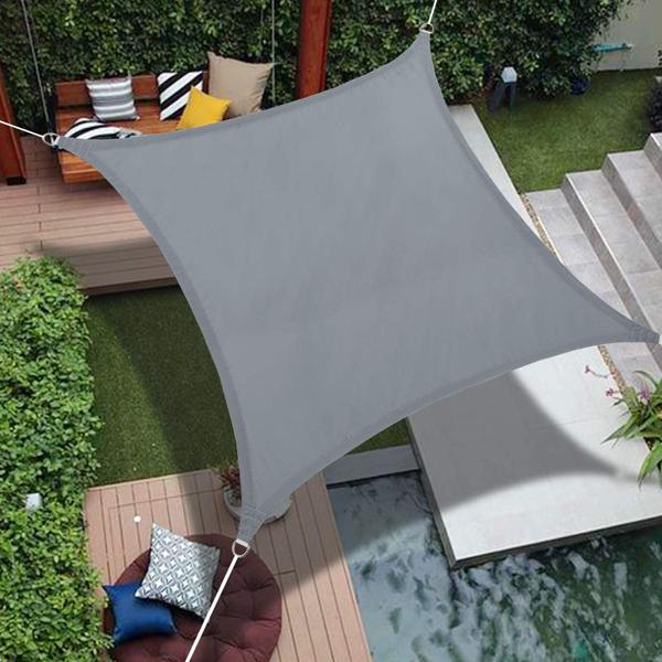 Imagem de Tecido Oxford impermeável Sun Shade Sail Wokex 4x4m - cinza