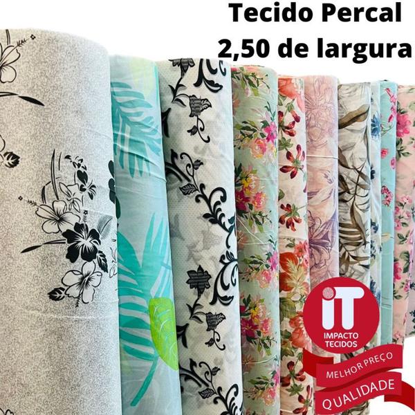 Imagem de Tecido Percal 100% POLIESTER 1mx2,5m de largura varias estampas