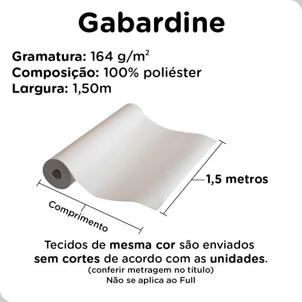 Imagem de Tecido Plano Gabardine Liso 1m x 1,5m