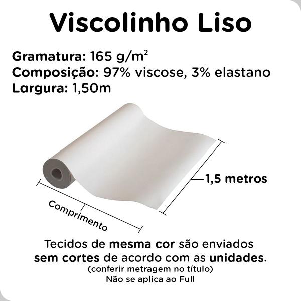 Imagem de Tecido Plano Viscolinho Liso 1m x 1,50m