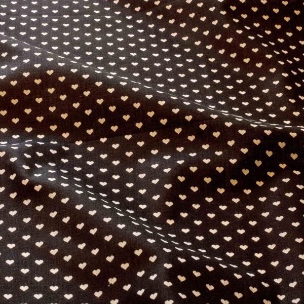 Tecido Tricoline Estampado Coração Branco Com Fundo Preto - tecidosmodelo Imagem de Tecido Tricoline Estampado Coração Branco Com Fundo Preto