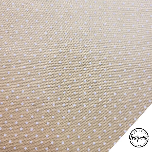 Imagem de Tecido Tricoline Estampado Poá Bolinhas Pequenas - Amarelo Bebê com Branco 50x150cm