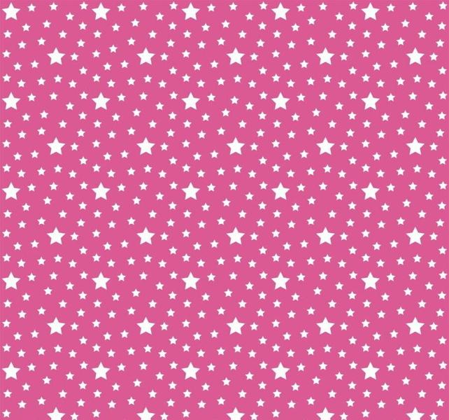 Imagem de Tecido Tricoline Estrelas Fundo Rosa Pink 0,50x1,50m