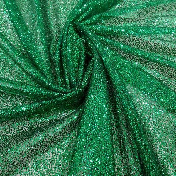 Imagem de Tecido Tule Glitter Pesado 100% Poliester Verde