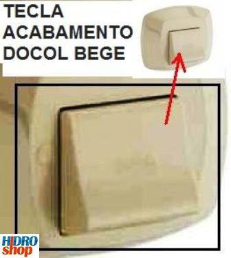 Imagem de Tecla Reforçada de Abs para Acabamento de Valvula de Descarga Docol Bege - 5805