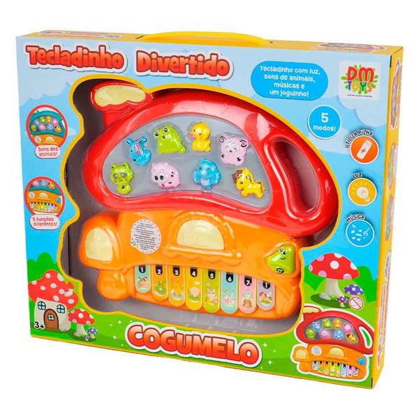 Imagem de Tecladinho Infantil - Divertido Cogumelo - Vermelho - DM Toys