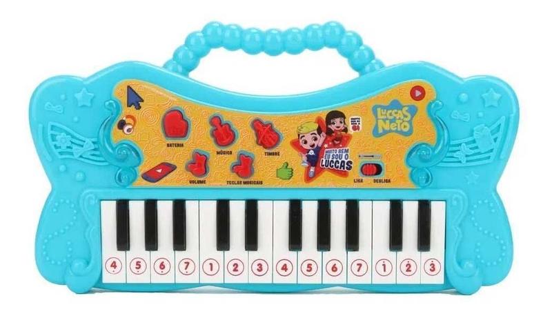 Imagem de Tecladinho Musical Luccas Neto C/ Luz E Som Multikids Br1812