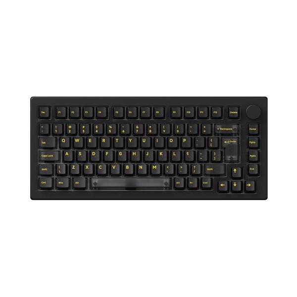 Imagem de Teclado Akko 5075 Clear Black Switch V3 Cream Black ABNT2