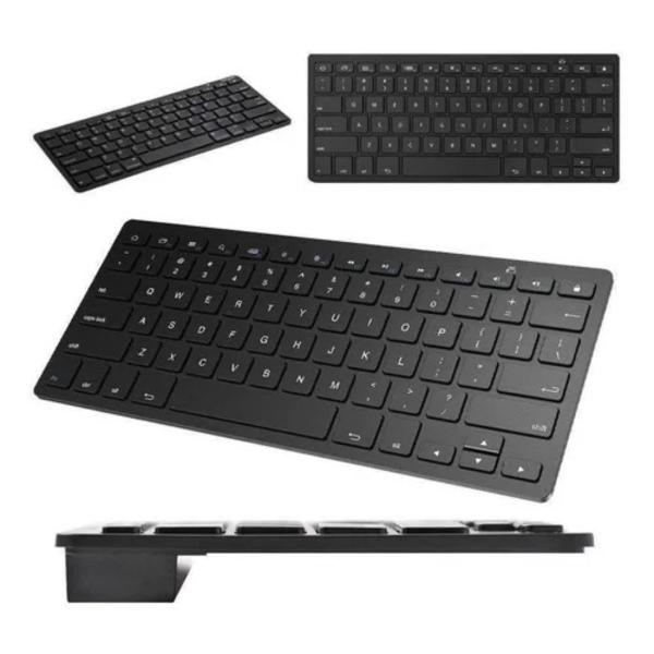 Imagem de Teclado Android Pc Sem Fio Bluetooth Keyboard - Preto