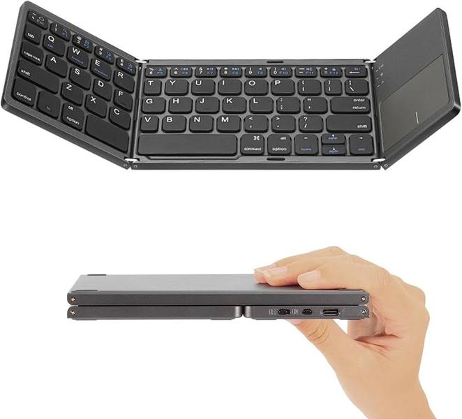 Imagem de Teclado B033 Dobrável Bluetooth com Touchpad Portátil, Ultraleve e Ergonômico