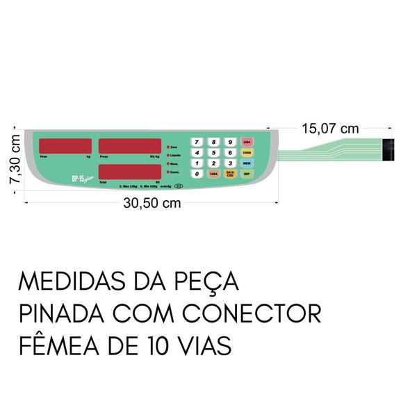 Imagem de Teclado Balança Elgin Dp 15 Plus Verde - Cód 1869