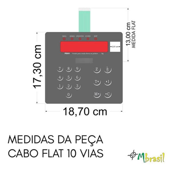 Imagem de Teclado Balança Ramuza Idr 10000 C Janela Cx Plast - Cód 545