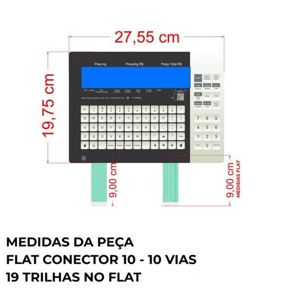 Imagem de Teclado Balança Toledo Prix 6 Preta - Cód 1183