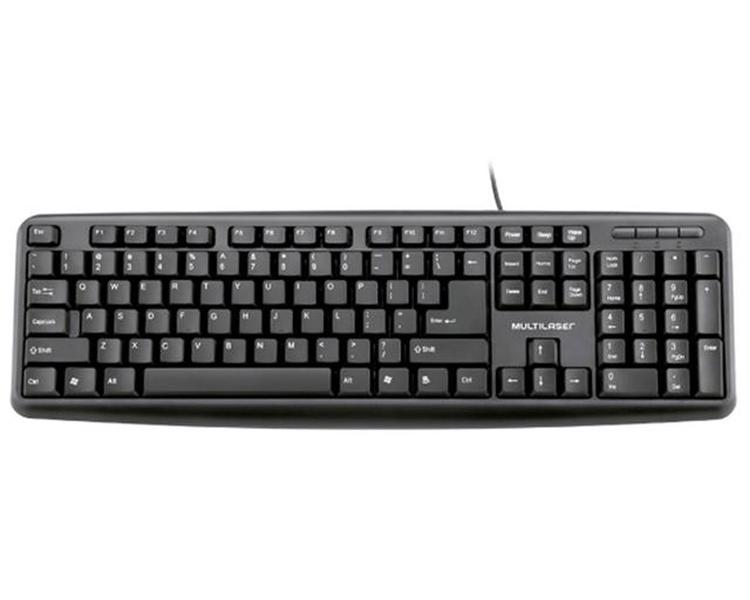 Imagem de Teclado Básico Multilaser Slim Standard USB TC065 Preto