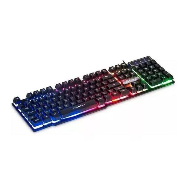 Imagem de Teclado Battle Gamer Com LED RGB Semi Mecânico BK-151C C/ NF - Exbom