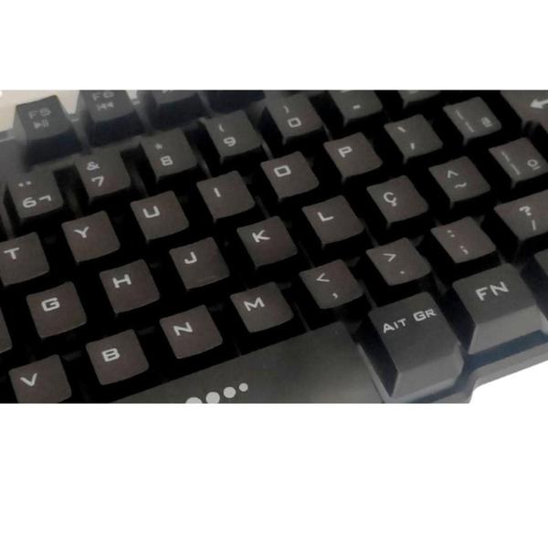 Imagem de Teclado battle gamer semi mecanico iluminado led bk-151c - EXBOM