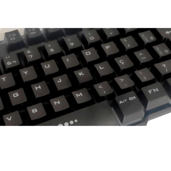 Imagem de Teclado battle gamer semi mecanico iluminado led bk-151c