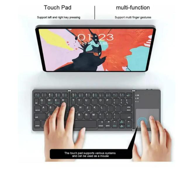 Imagem de Teclado Bluetooth Dobrável Para Tablet Galaxy S9 FE 12.4