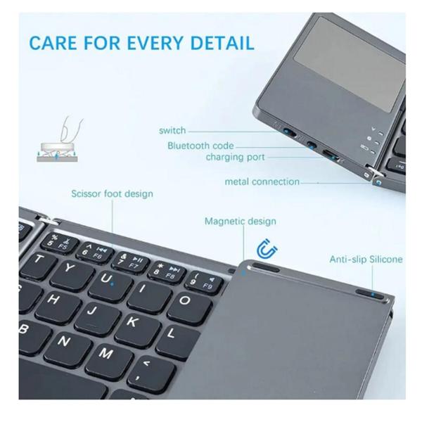 Imagem de Teclado Bluetooth Dobrável Para Tablet Lenovo M9