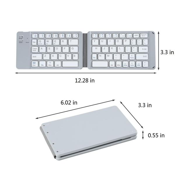 Imagem de Teclado Bluetooth Dobrável Teclado Sem Fio Portátil Mini Bt Para Android Windows Pc Tablet