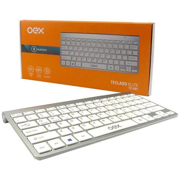 Imagem de Teclado Bluetooth Elite TC501 Prata OEX