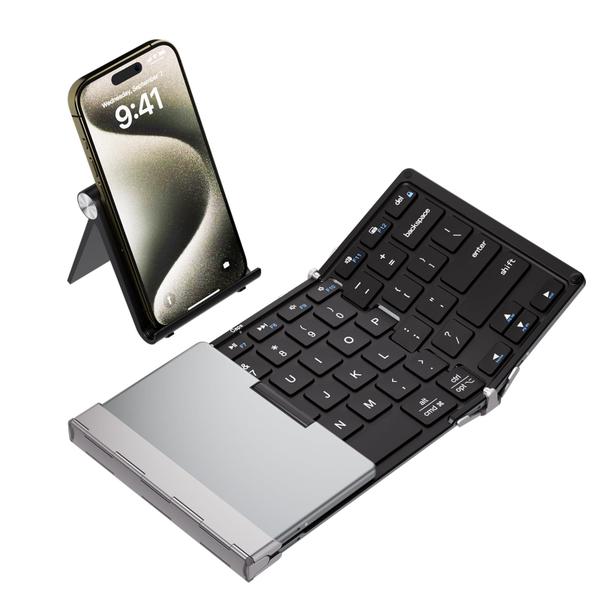 Imagem de Teclado Bluetooth iClever BK05S dobrável para iPad Mac e laptop