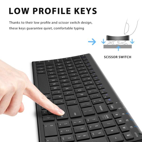 Imagem de Teclado Bluetooth iClever BK10 USB-C recarregável Bluetooth 5.1