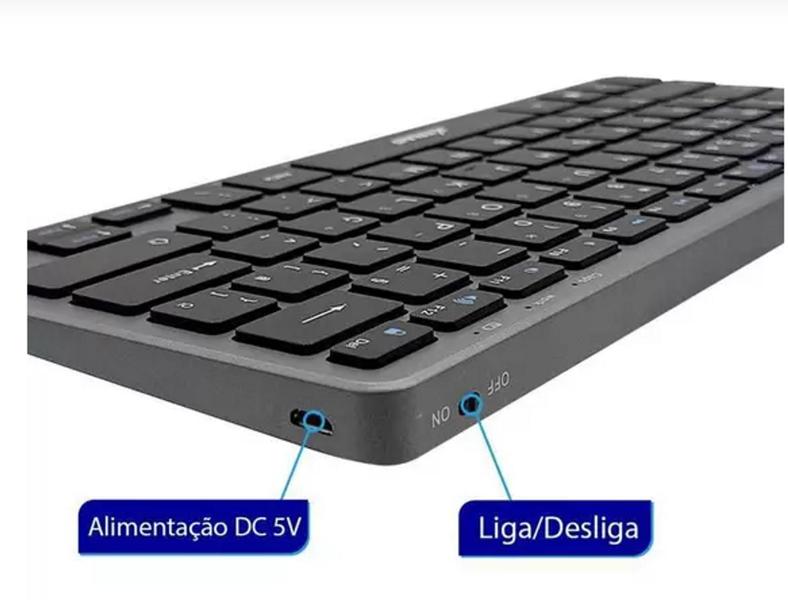 Imagem de Teclado Bluetooth + Mouse Sem Fio para Celular Tablet 