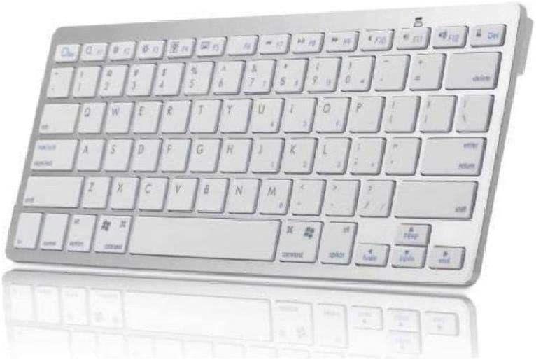 Imagem de Teclado Bluetooth para Pc Tablet e Smartphone Sem Fio Branco