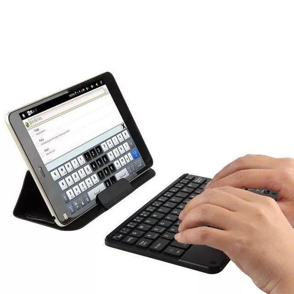 Imagem de Teclado Bluetooth Para Pc Tablet Sem Fio Preto