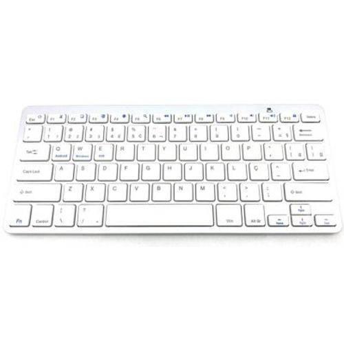 Teclado Bluetooth Prata Ltk-710 Mini 10M Pilha Smart Tv - Dex Imagem de Teclado Bluetooth Prata Ltk-710 Mini 10M Pilha Smart Tv