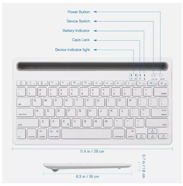 Teclado Bluetooth Recarregável Com Suporte Para Tablet Galaxy S9 FE - Fam Imagem de Teclado Bluetooth Recarregável Com Suporte Para Tablet Galaxy S9 FE