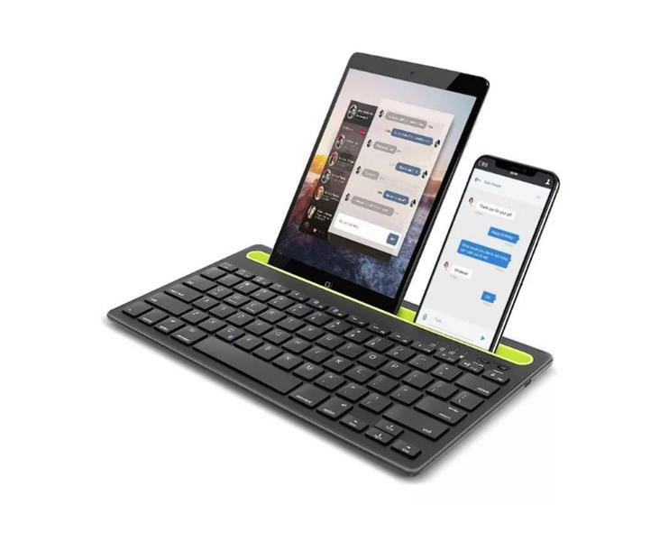 Teclado Bluetooth Recarregável Com Suporte Para Tablet Galaxy S9 Ultra - Fam Imagem de Teclado Bluetooth Recarregável Com Suporte Para Tablet Galaxy S9 Ultra