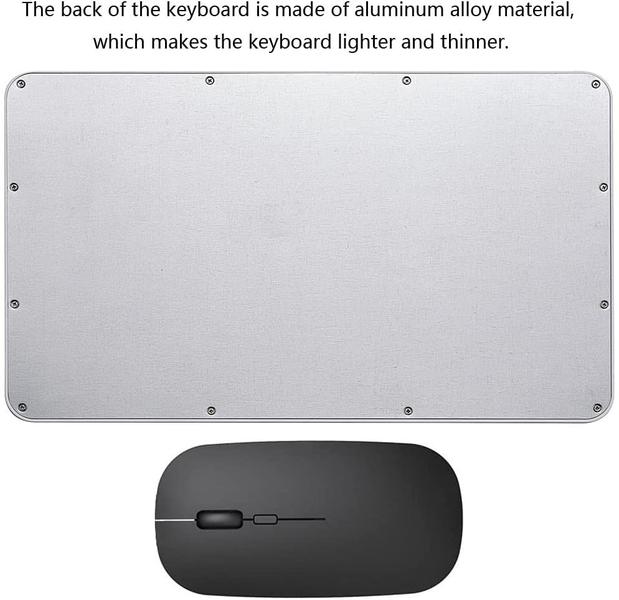 Imagem de Teclado Bluetooth recarregável e mouse Combo Ultra-Slim Portátil Compact Wireless Mouse Set de teclado para Android Windows Tablet Celular iPhone Pro Air Mini, iPad OS/iOS 13 e Acima (Preto)