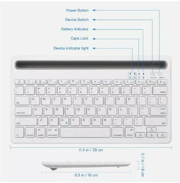 Imagem de Teclado Bluetooth + Suporte Para Notebook Samsung Book Pro