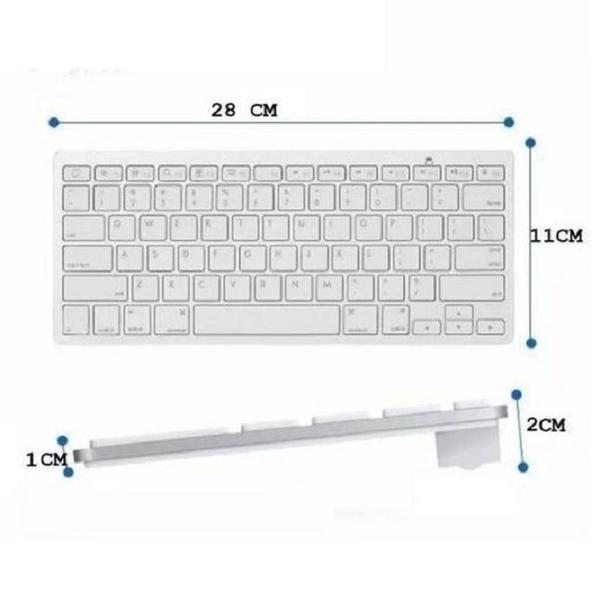 Imagem de Teclado Bluetooth Ultra Slim Tablet PC Celular Notebook Bco