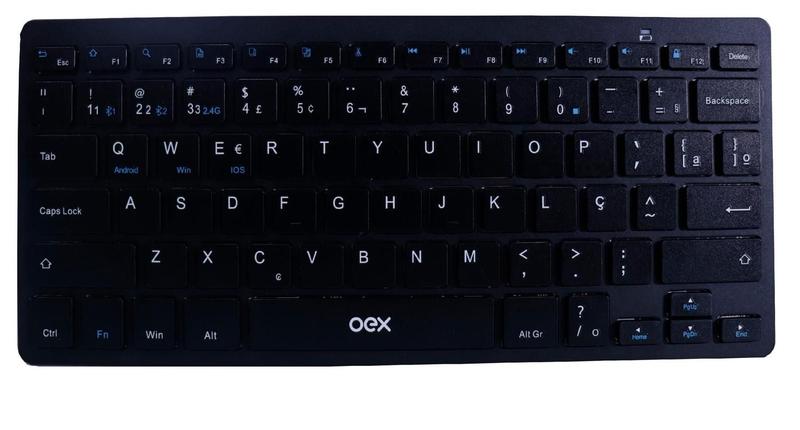 Imagem de Teclado Bluetooth Wireless Oex Elite Duo Preto