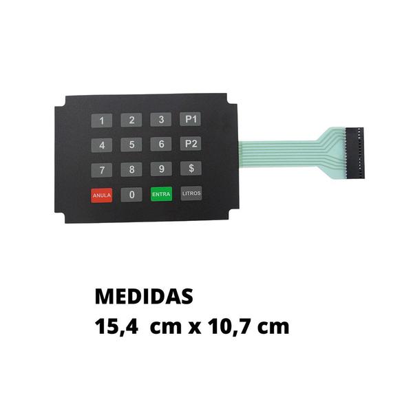 Teclado Bomba Gilbarco 16 Teclas G2 Encore 17 Vias - Cód 410 Imagem de Teclado Bomba Gilbarco 16 Teclas G2 Encore 17 Vias - Cód 410